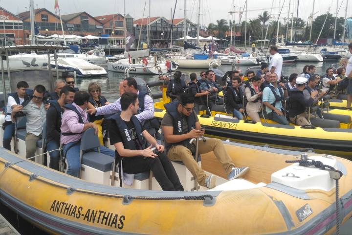 a group of people on a boat