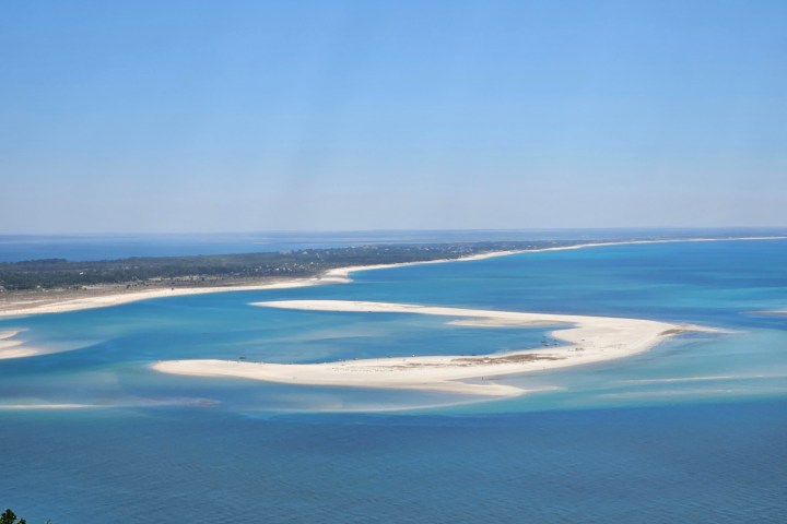 a body of water next to the ocean