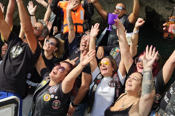 a group of people posing for the camera
